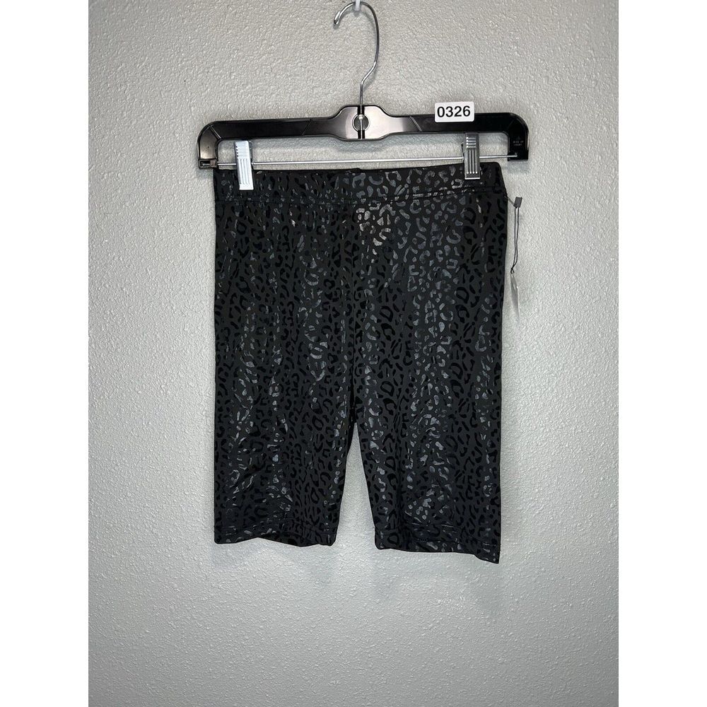 NWT! Crazy Train Black Leopard Babe Biker Shorts Size‎ Small
